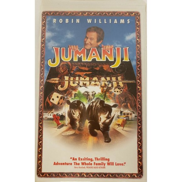 VHS Jumanji 1996 PG Tri Star Robin Williams Kirsten Dunst David Alan Grier - Picture 1 of 2